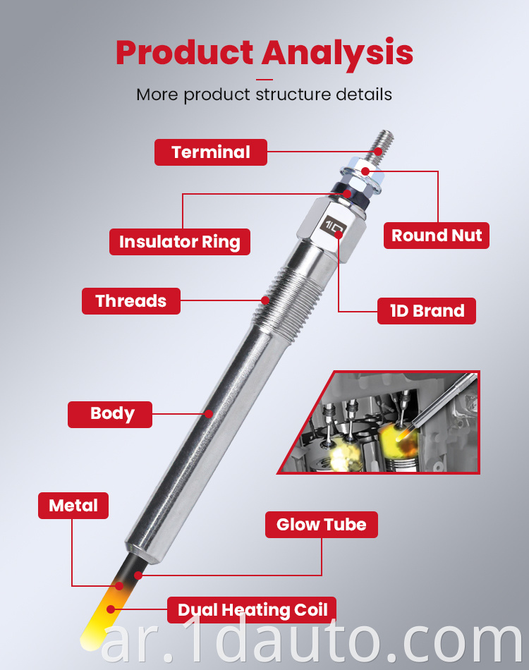 Engine Glow Plug for ISUZU PI-49 